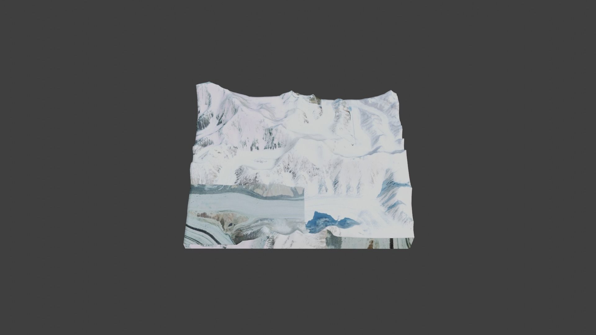 Apsarasas Kangri Mountain Low-poly 3D model_5