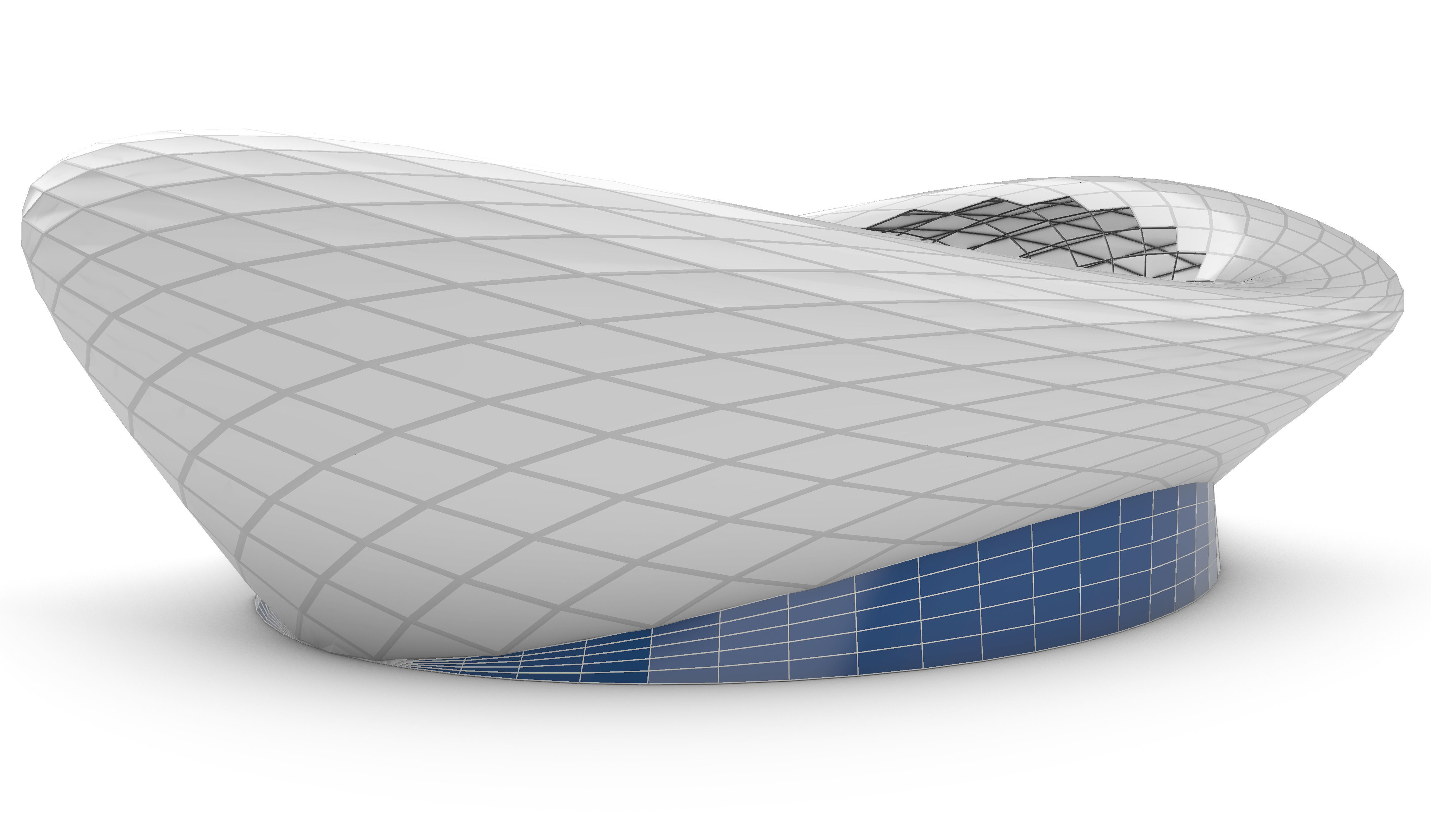 Parametric Oval Soccer Stadium 3D model_1