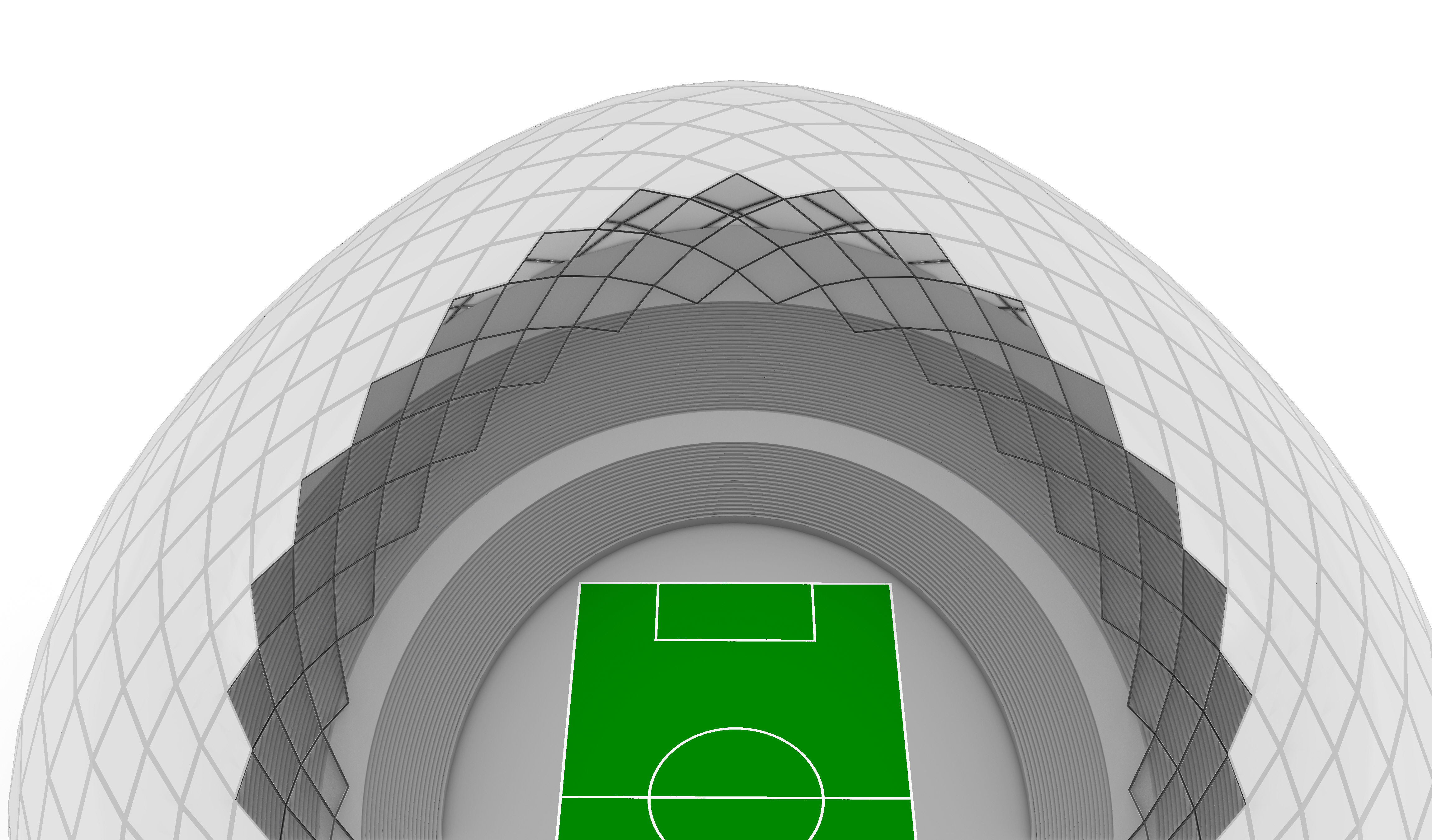 Parametric Oval Soccer Stadium 3D model_3