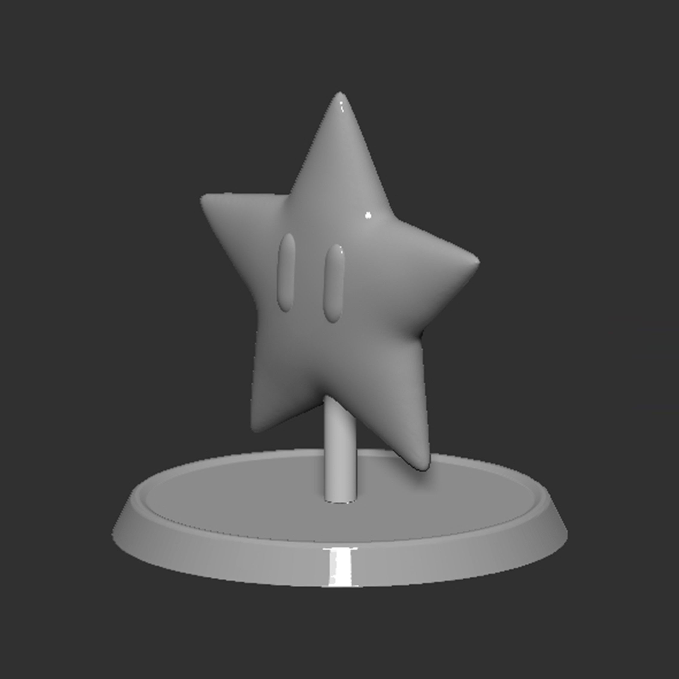 Mario Star Based 3D print model_4