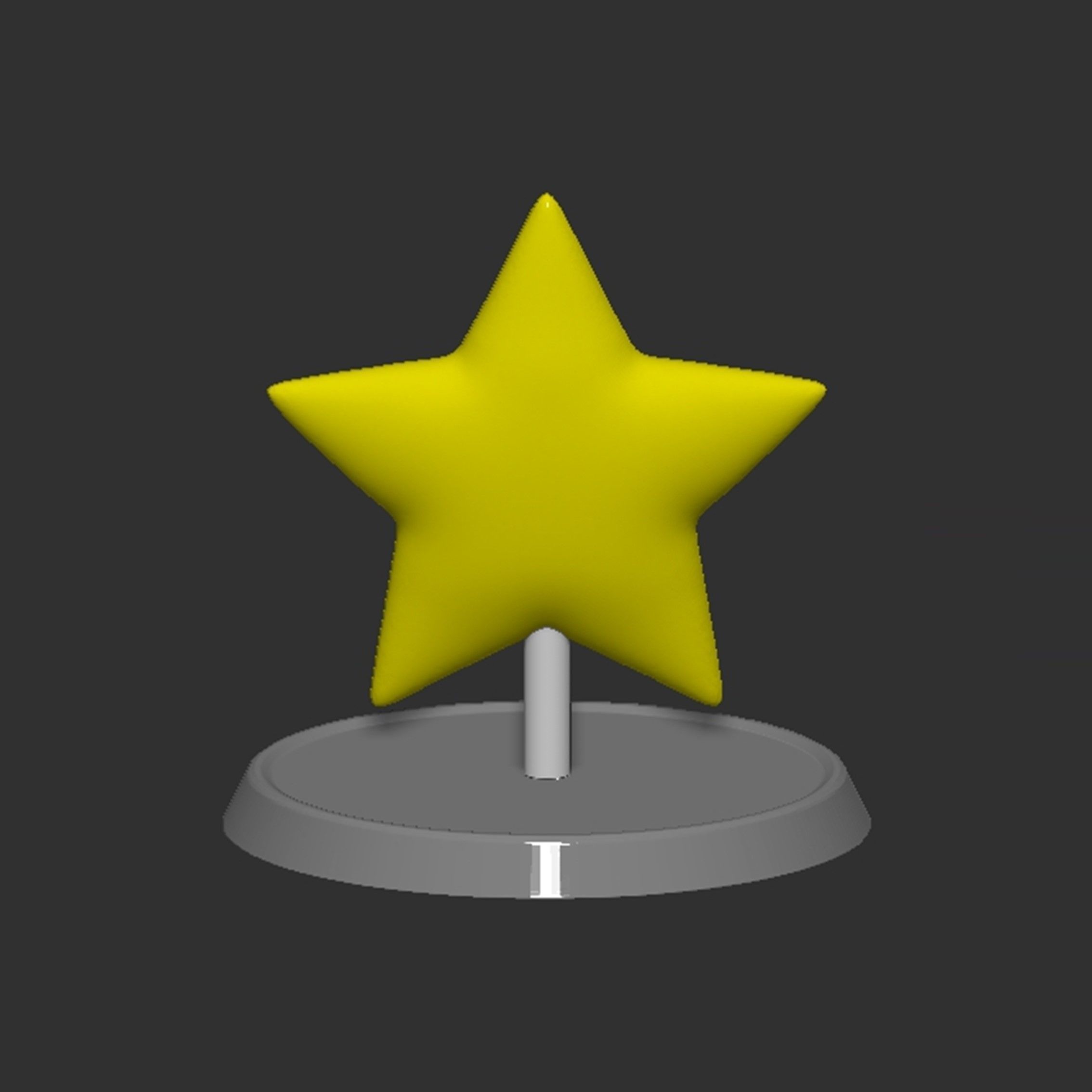Mario Star Based 3D print model_9