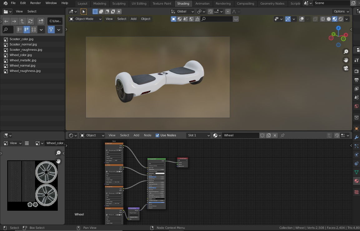Electric Unicycle Scooter - SCOOTER ELECTRICO - low poly  Low-poly 3D model_11