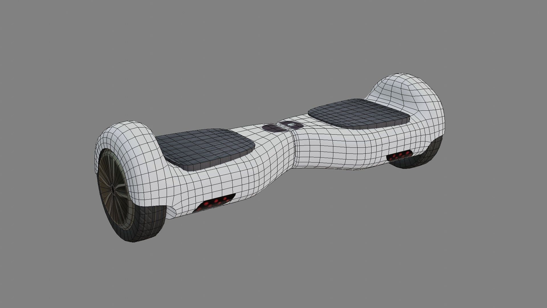 Electric Unicycle Scooter - SCOOTER ELECTRICO - low poly  Low-poly 3D model_9