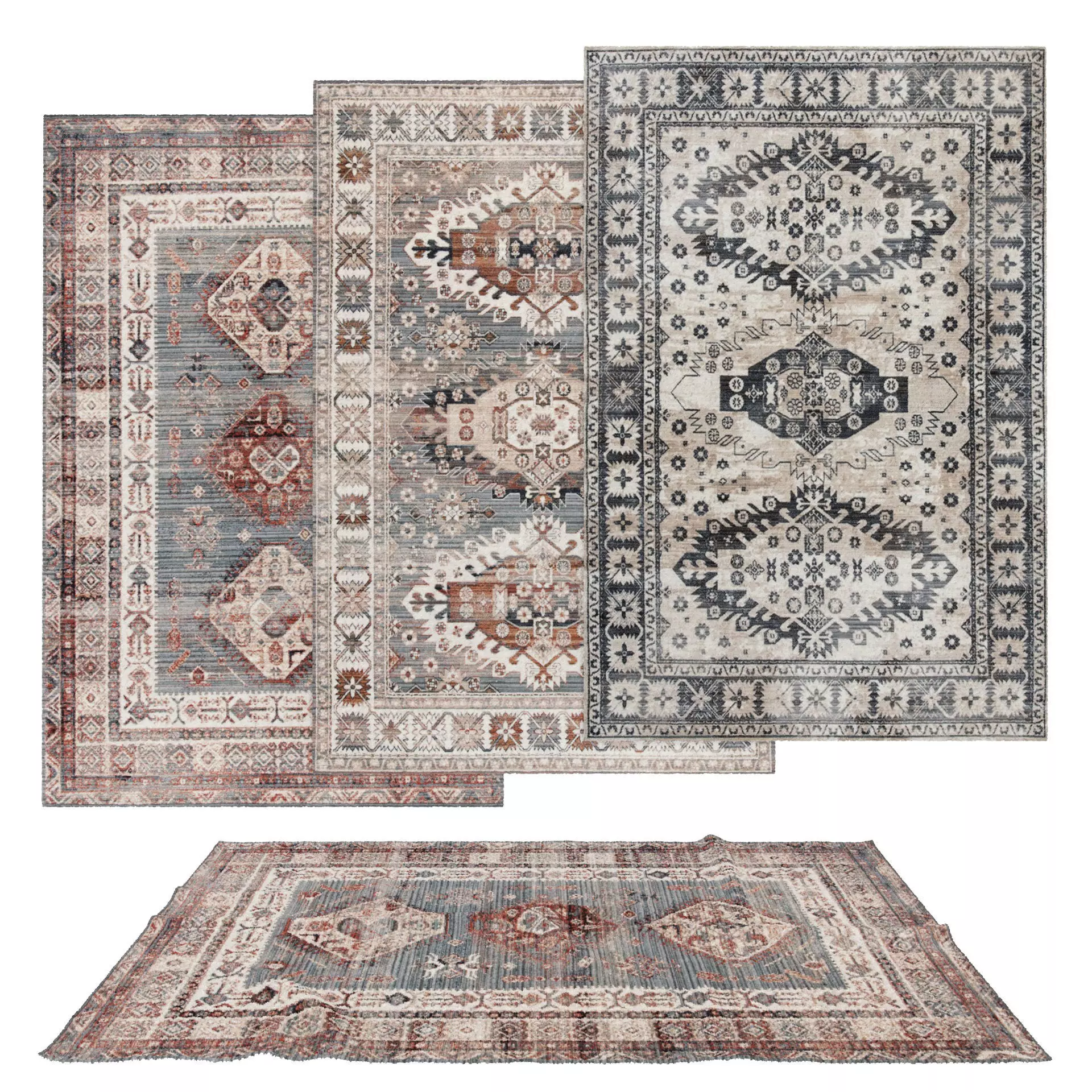 Rugs No 515 Low-poly 3D model_0