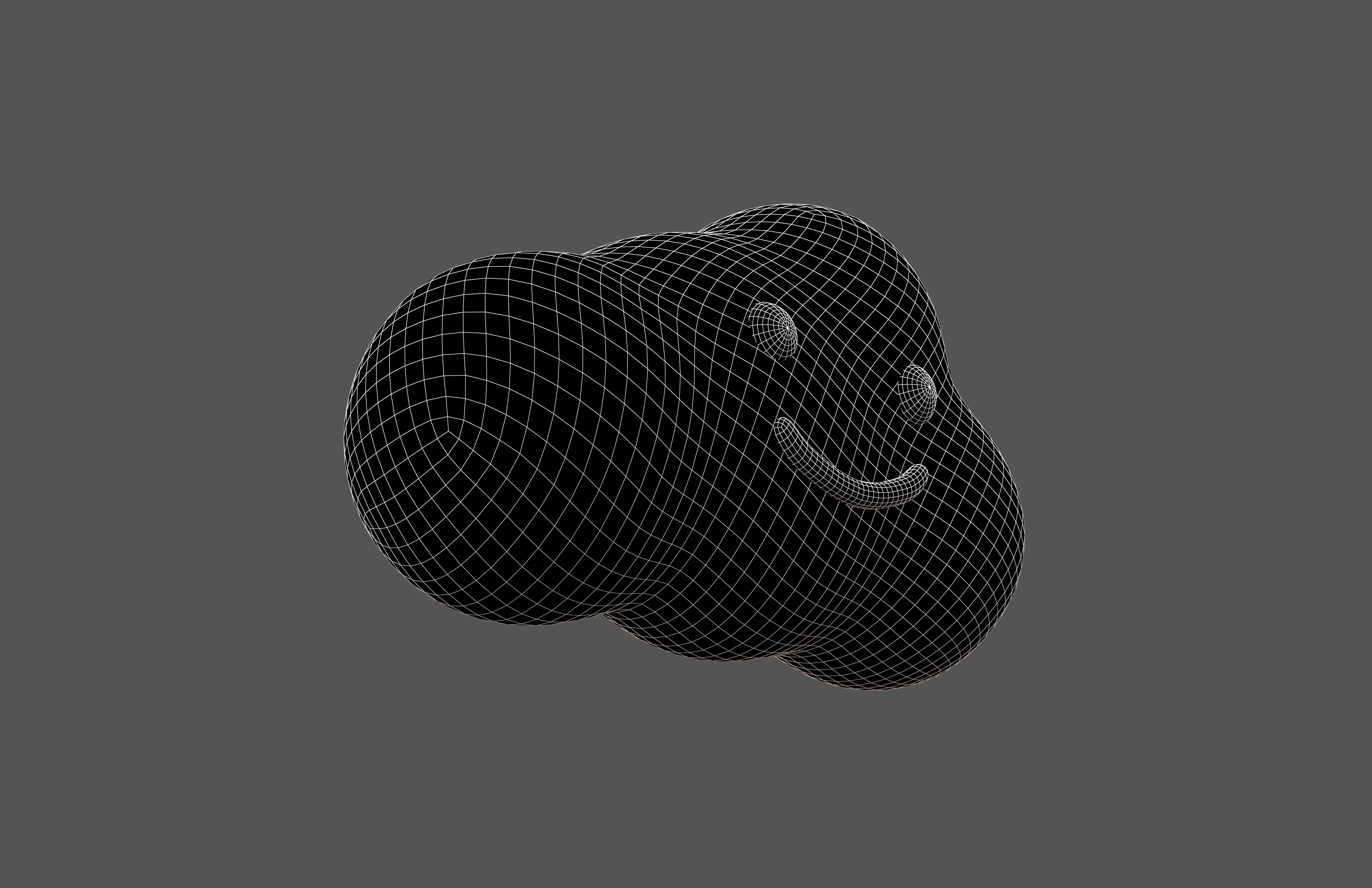 Cloud Character v1 001 Low-poly 3D model_6