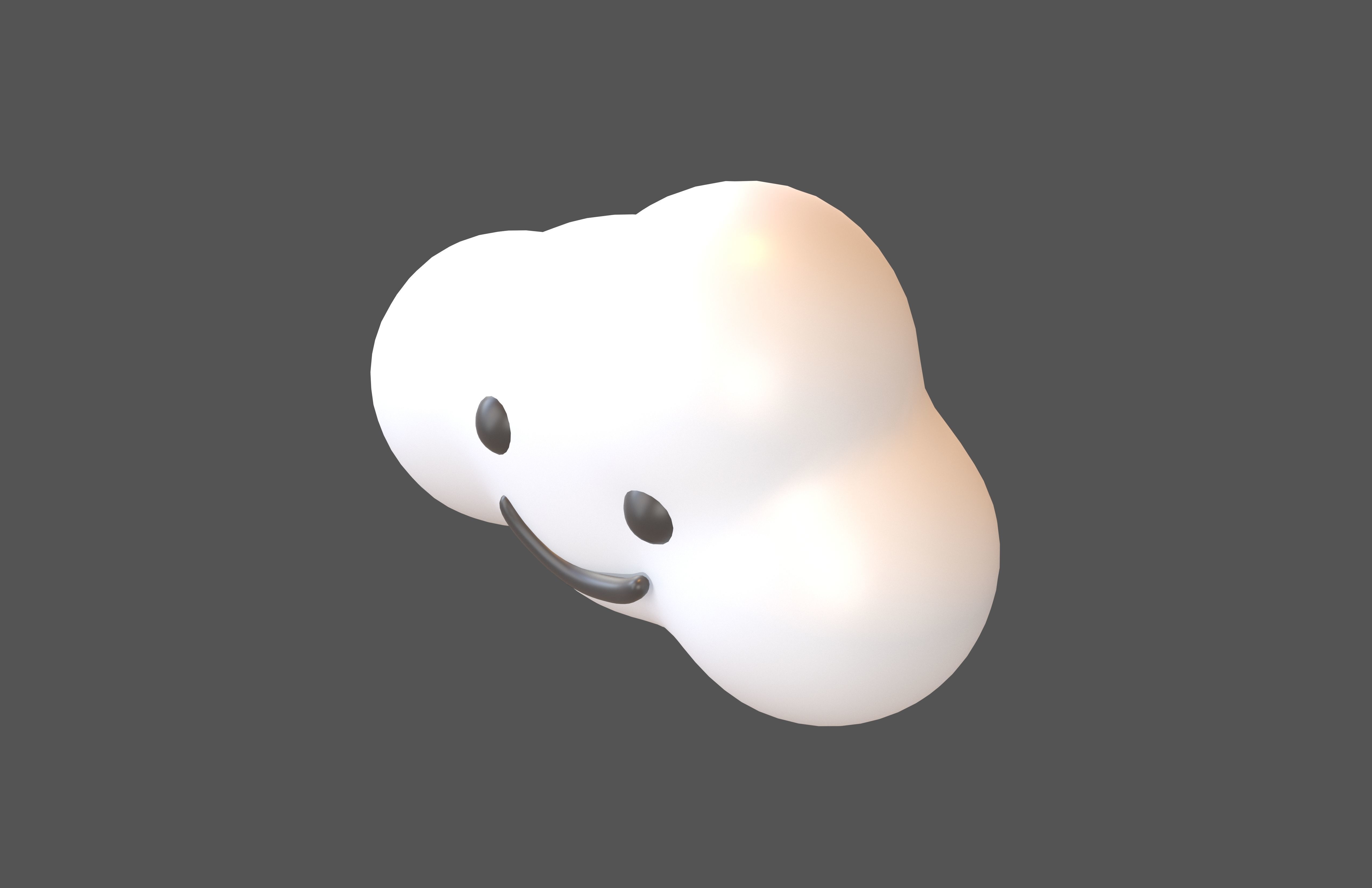 Cloud Character v1 001 Low-poly 3D model_2