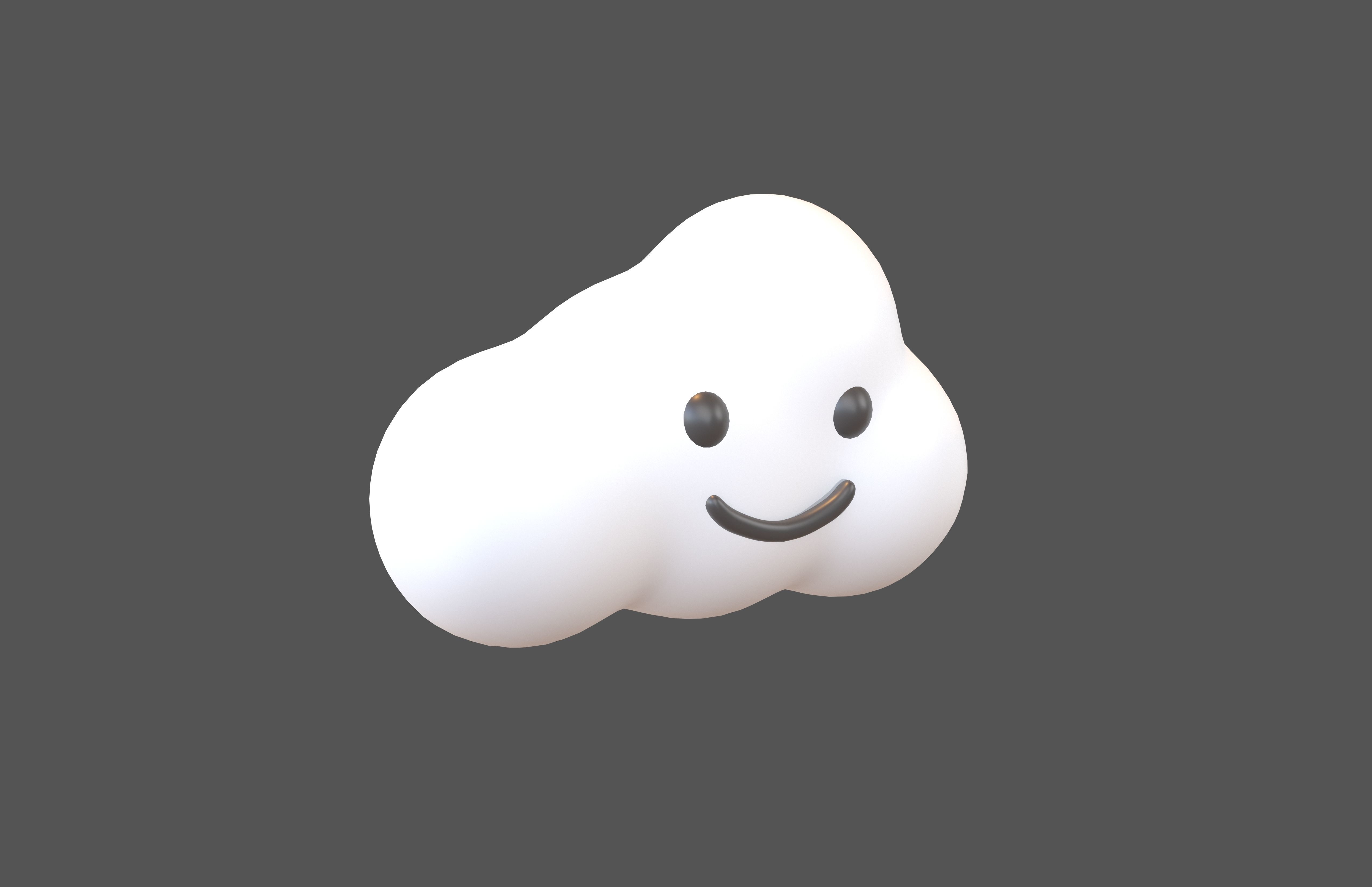 Cloud Character v1 001 Low-poly 3D model_1