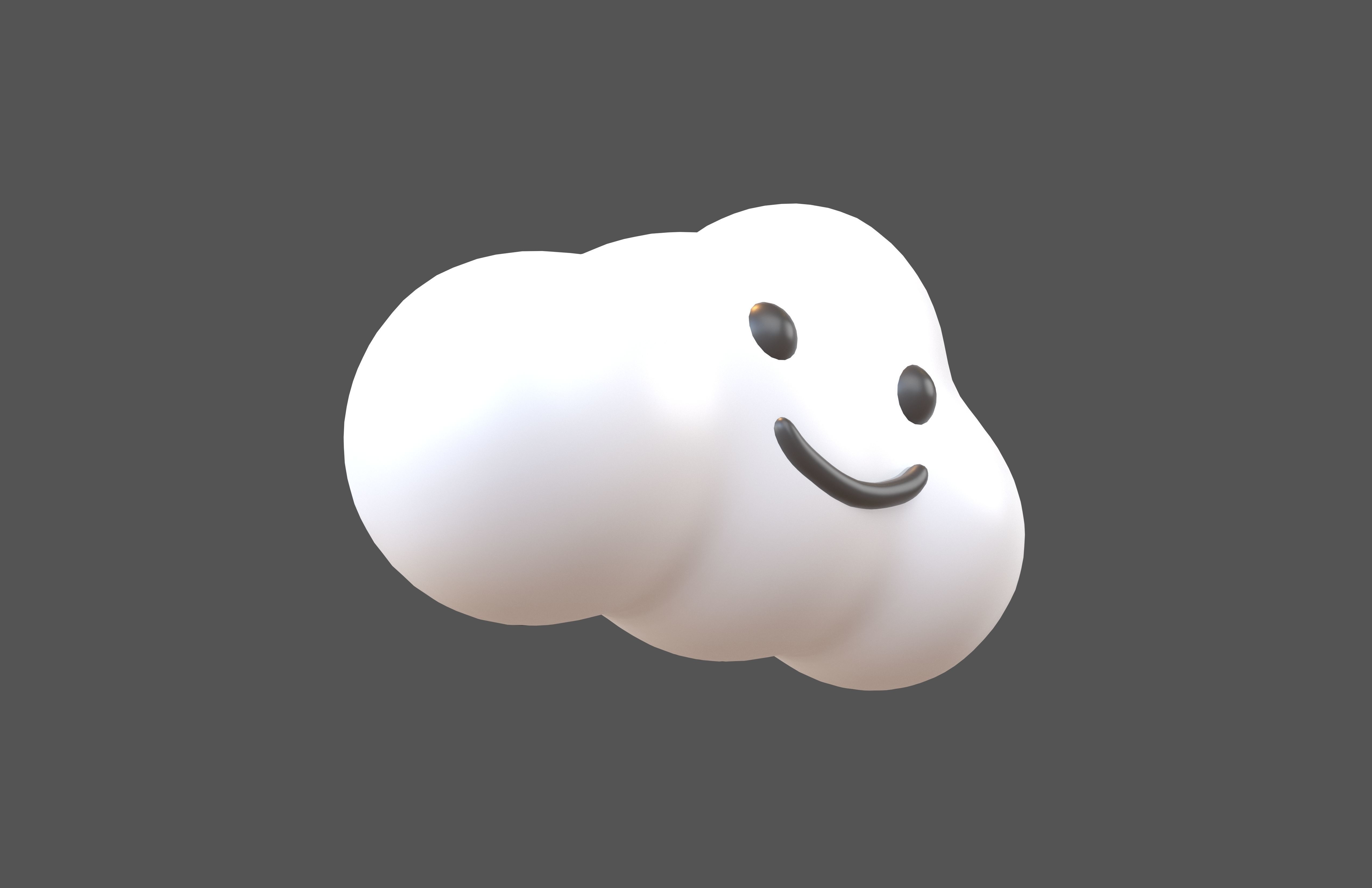 Cloud Character v1 001 Low-poly 3D model_3