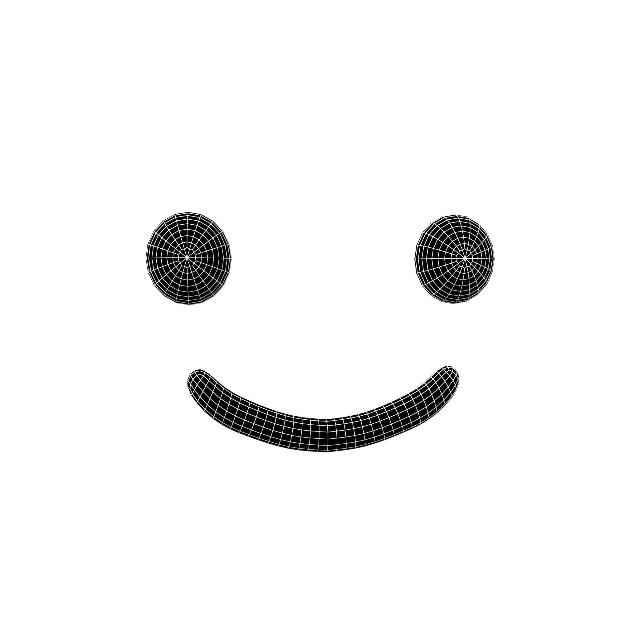 Smile Emoji v1 001 Low-poly 3D model_6