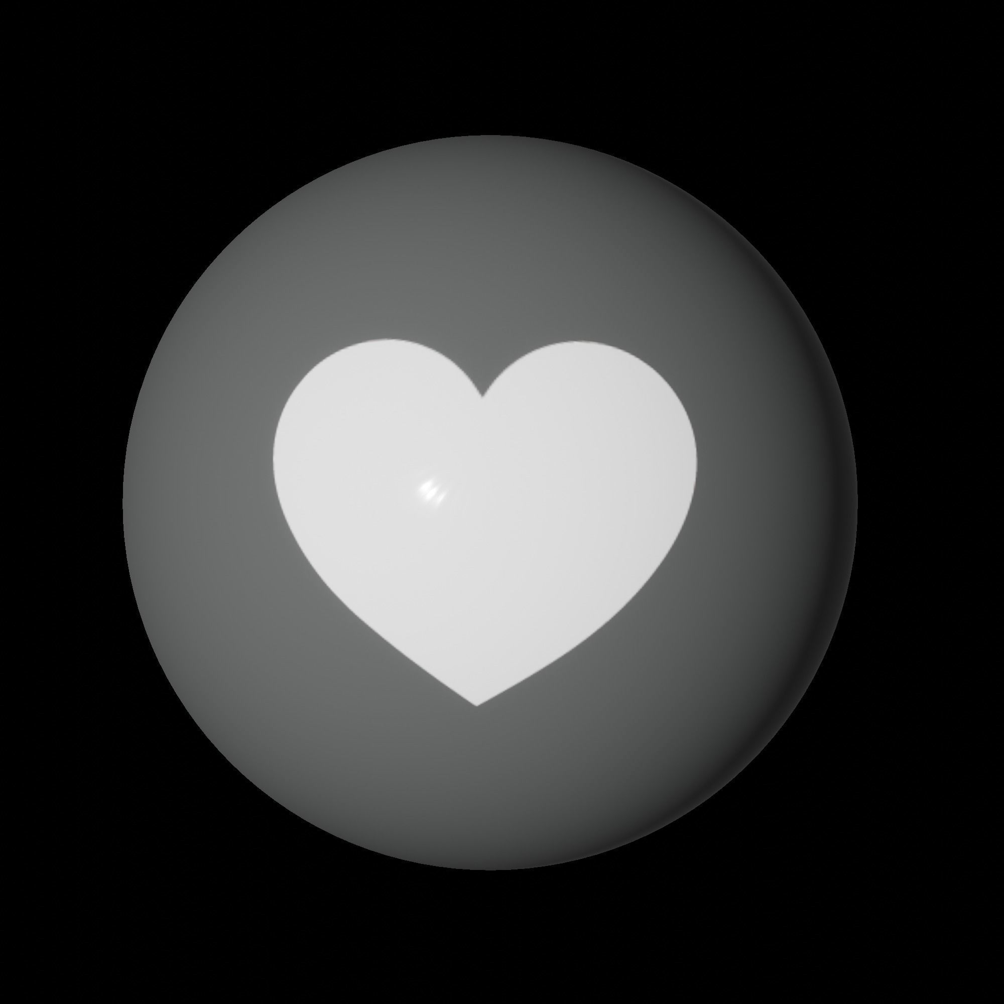 Black Love 3DIcon  Low-poly 3D model_8