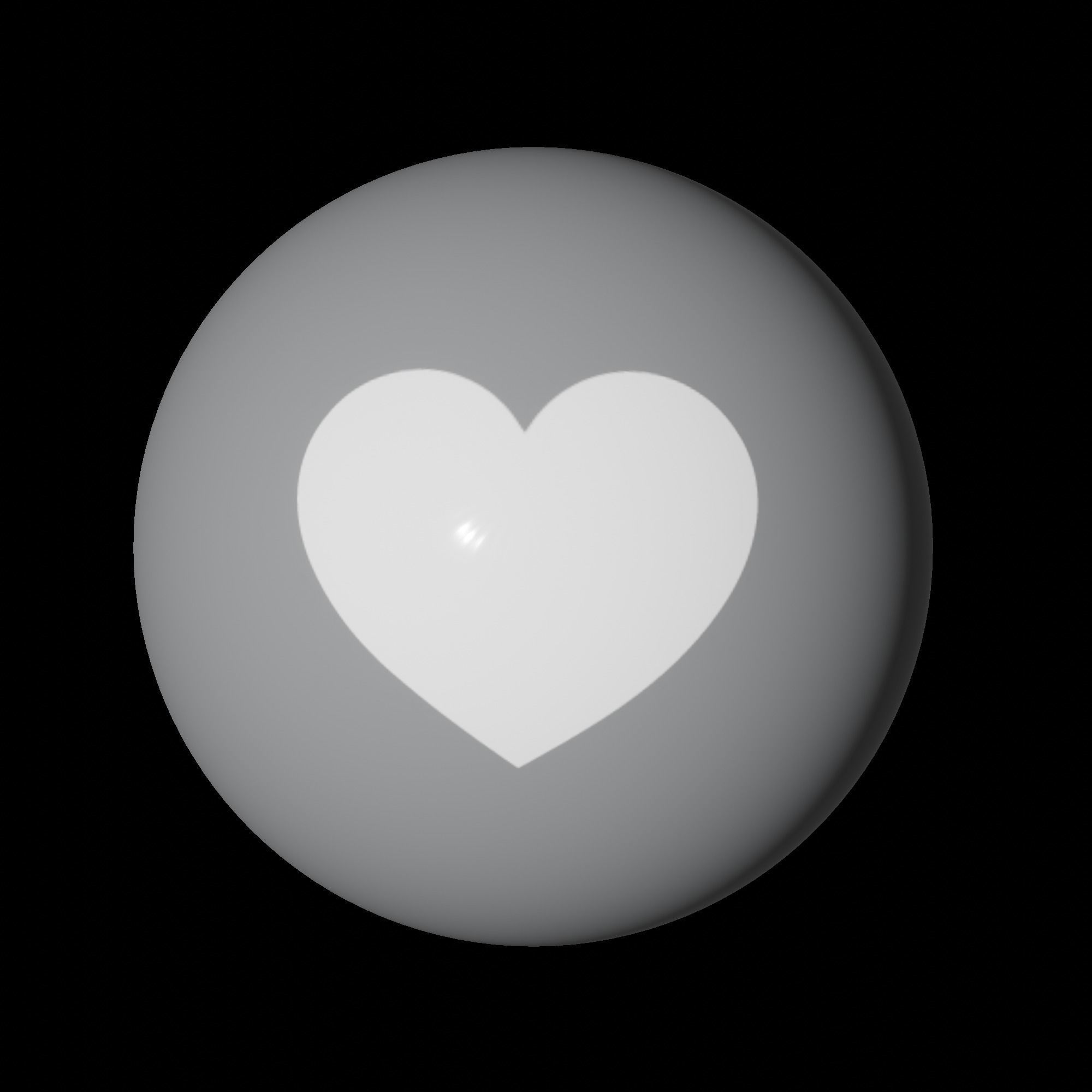 Black Love 3DIcon  Low-poly 3D model_9