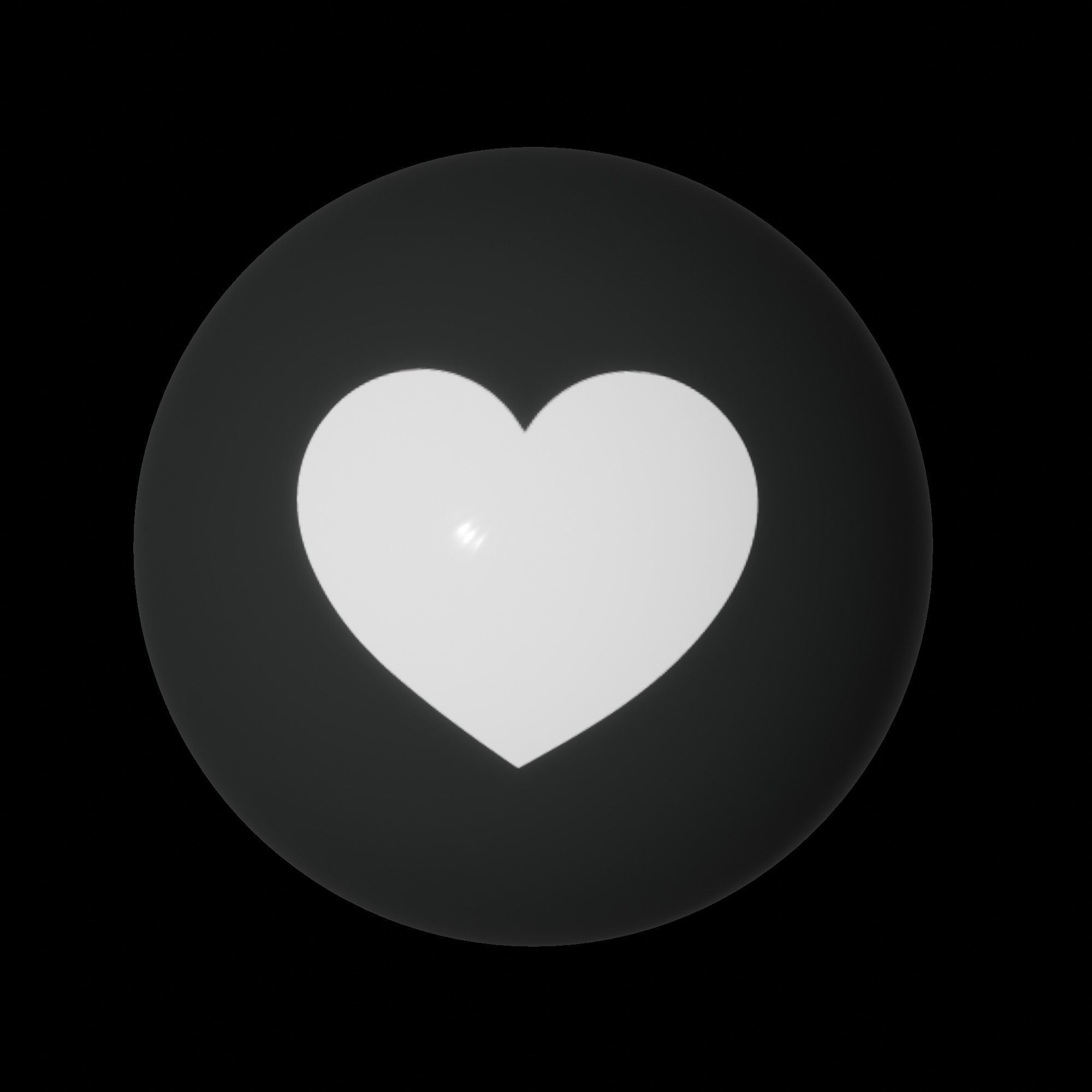 Black Love 3DIcon  Low-poly 3D model_7