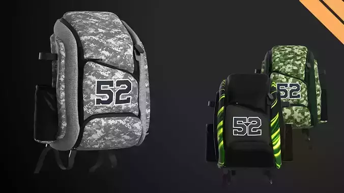 Baseball bat Bag in Marvelous Designer CLO3D 3D model