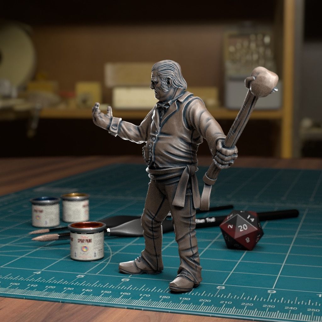 Monk Fighter Pre-Supported 3D print model_2