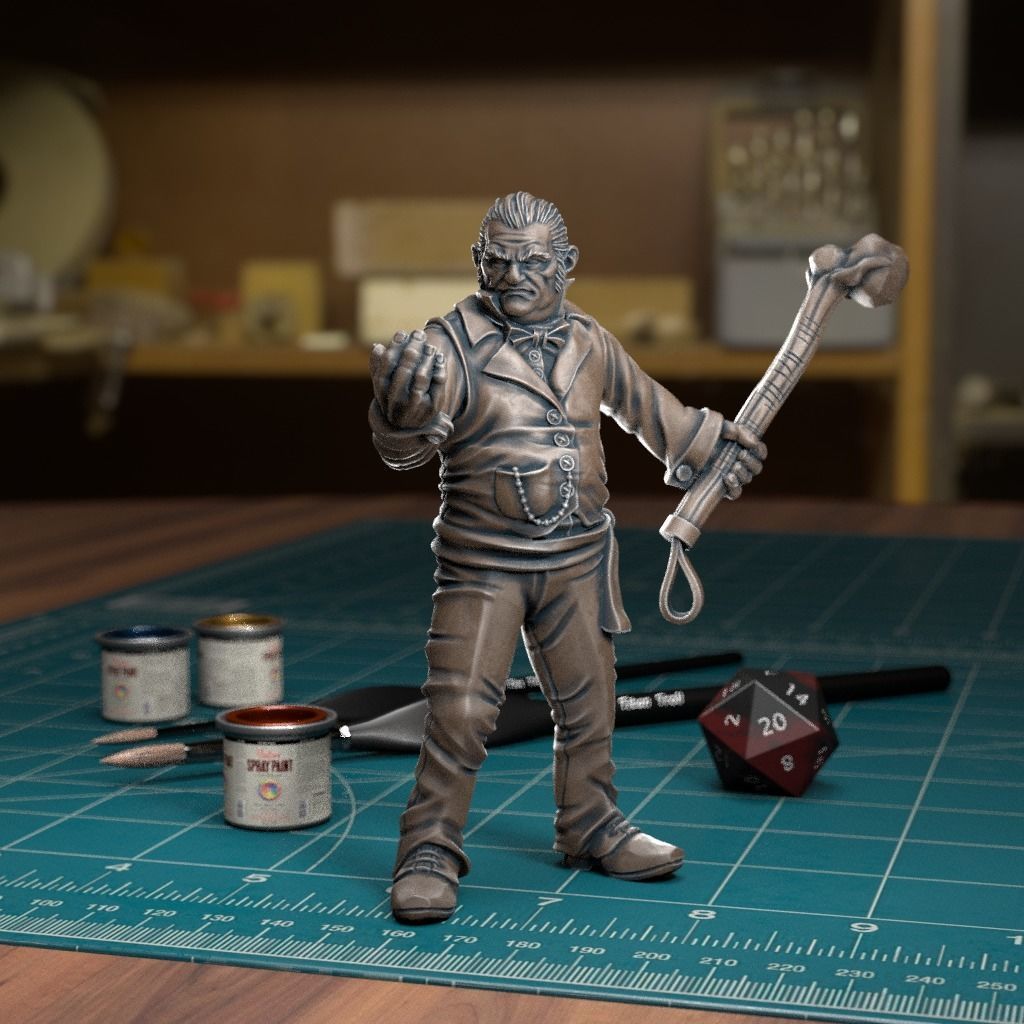 Monk Fighter Pre-Supported 3D print model_1