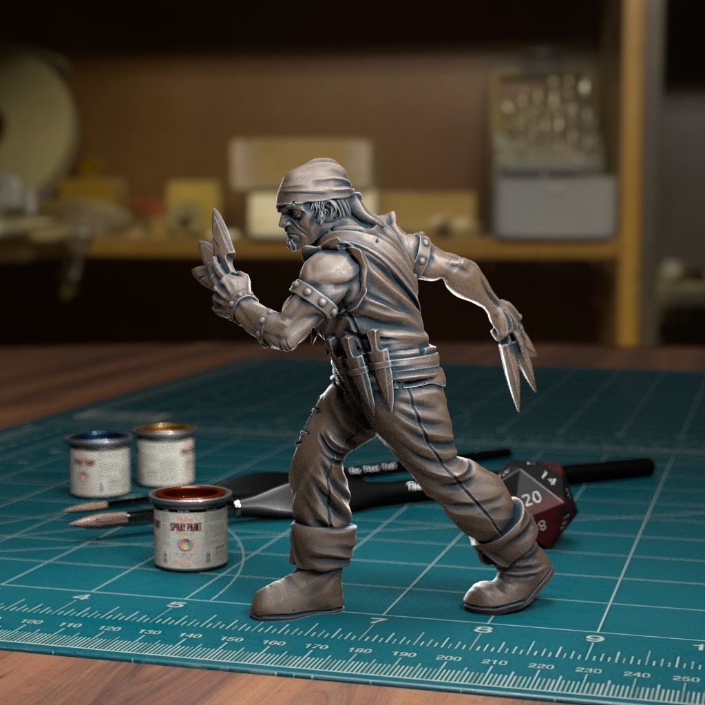 Throwing Dagger Bandit Pre-Supported 3D print model_2