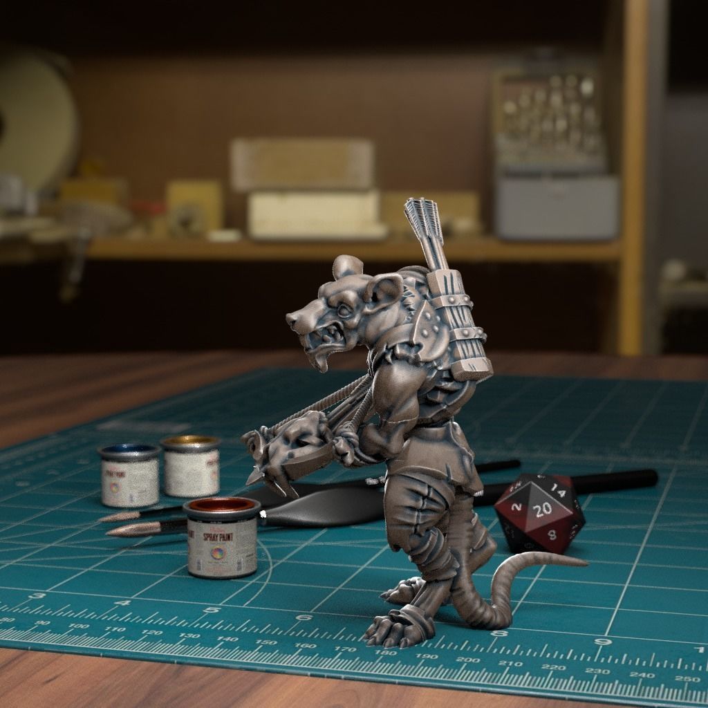 Ratman Crossbow 02 - Pre-Supported 3D print model_2