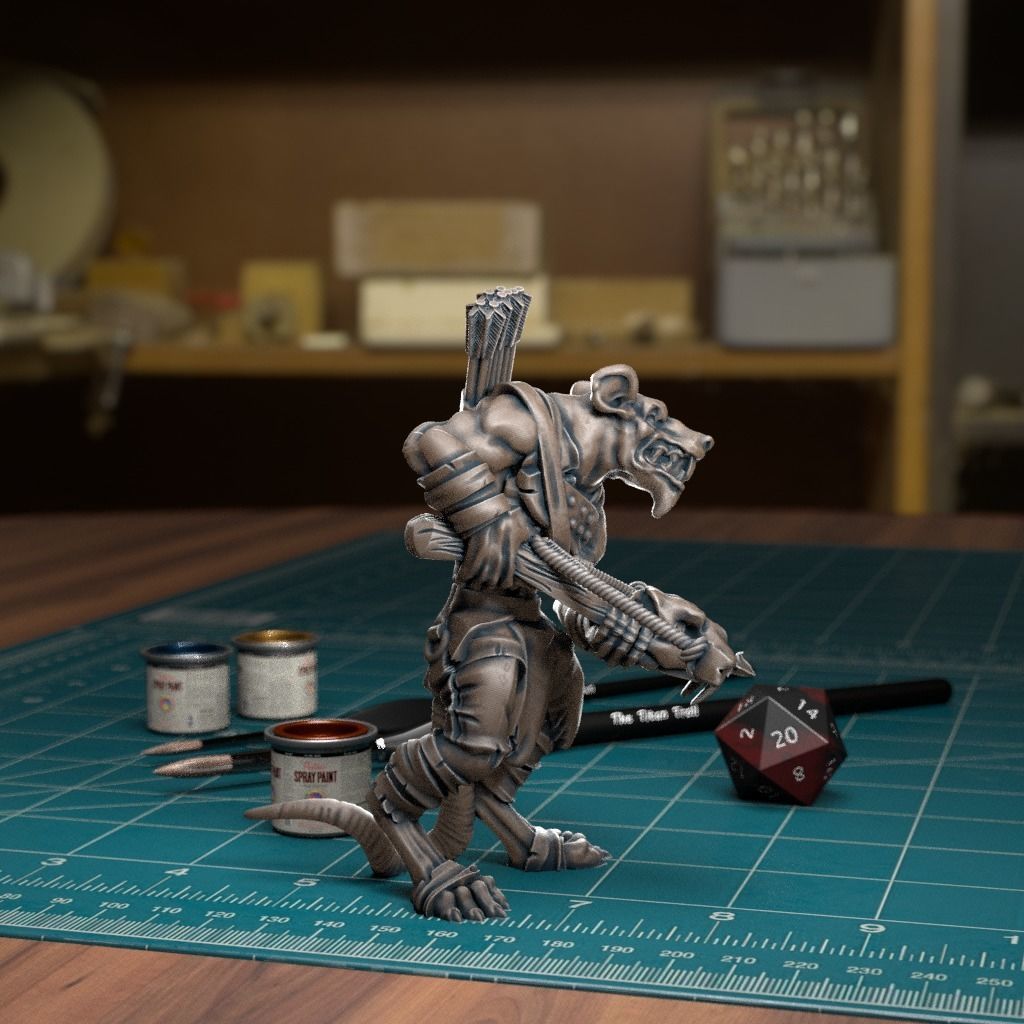 Ratman Crossbow 02 - Pre-Supported 3D print model_4