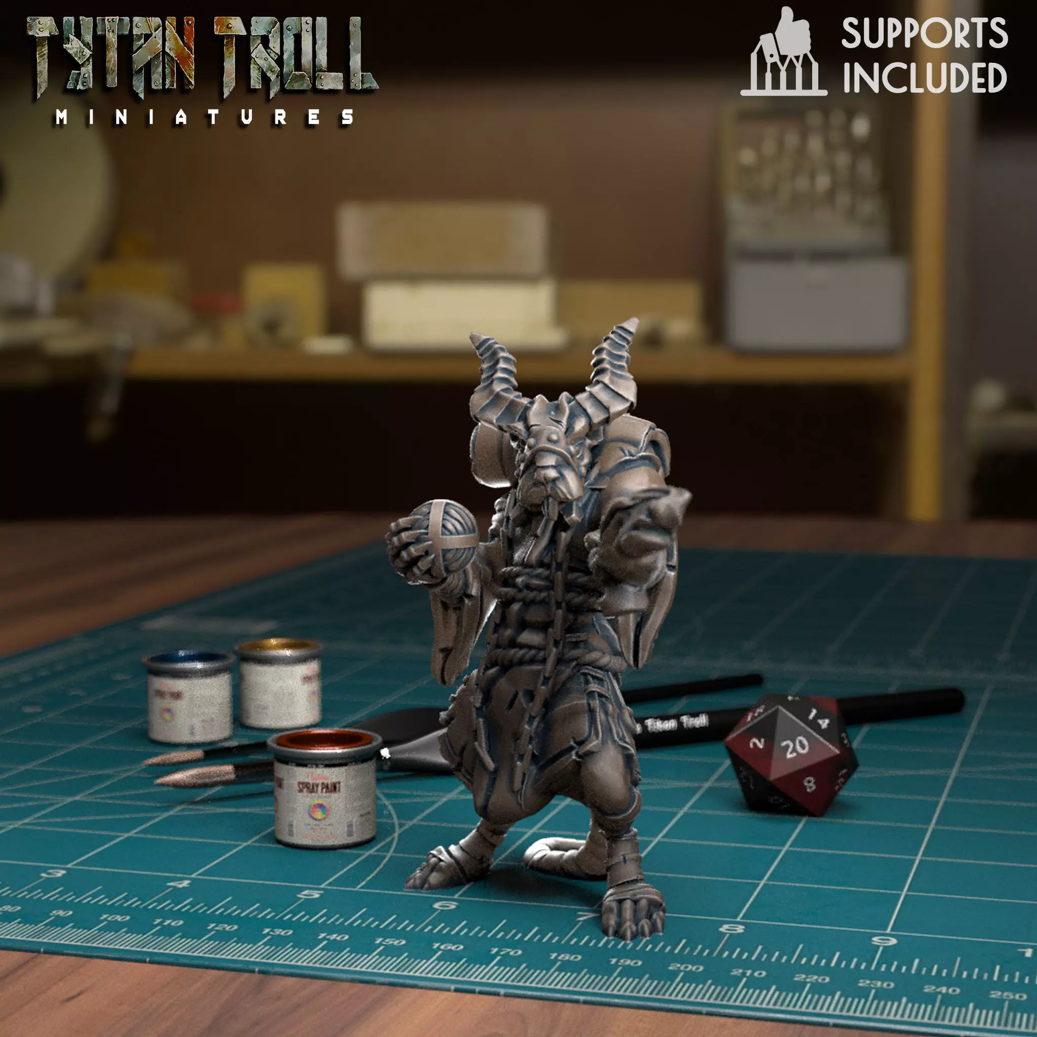 Ratman Mage Pre-Supported 3D print model