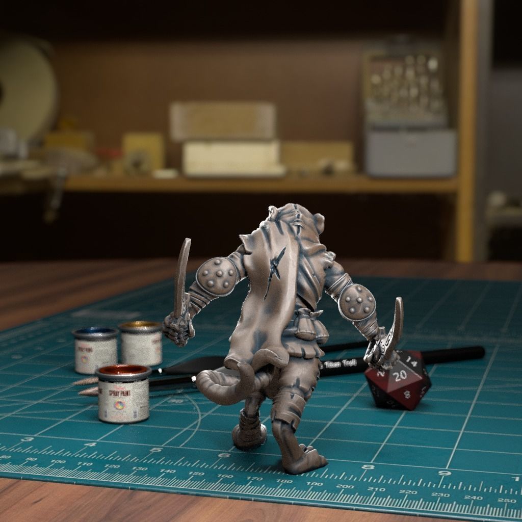 Ratman Rogue - Pre-Supported 3D print model_3