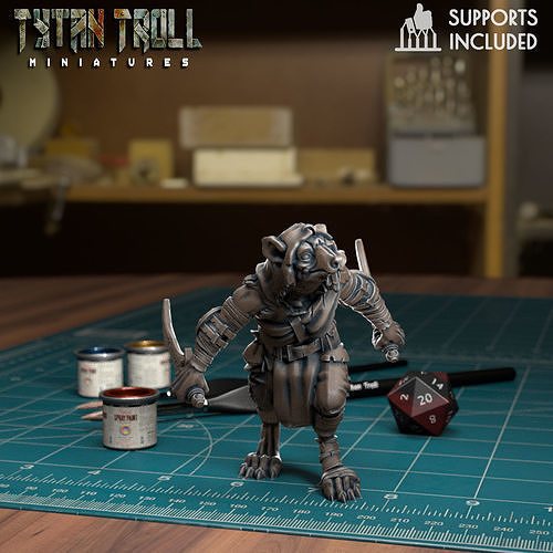 Ratman Rogue - Pre-Supported  3D print model
