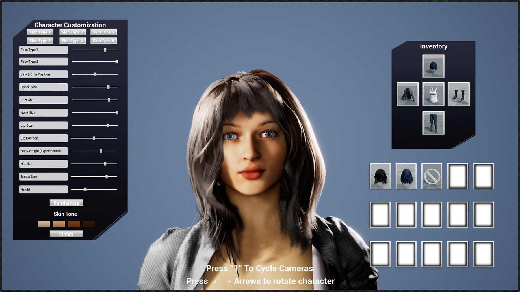 Female Custom Characters UE4 and FBX Low-poly 3D model_8