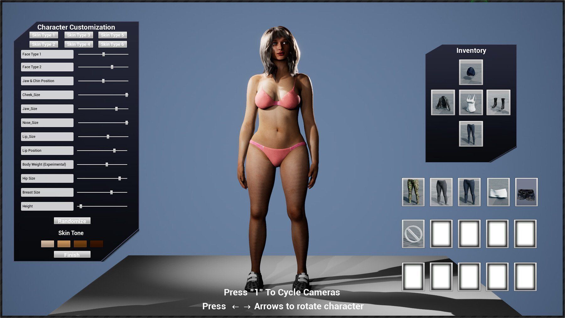 Female Custom Characters UE4 and FBX Low-poly 3D model_11