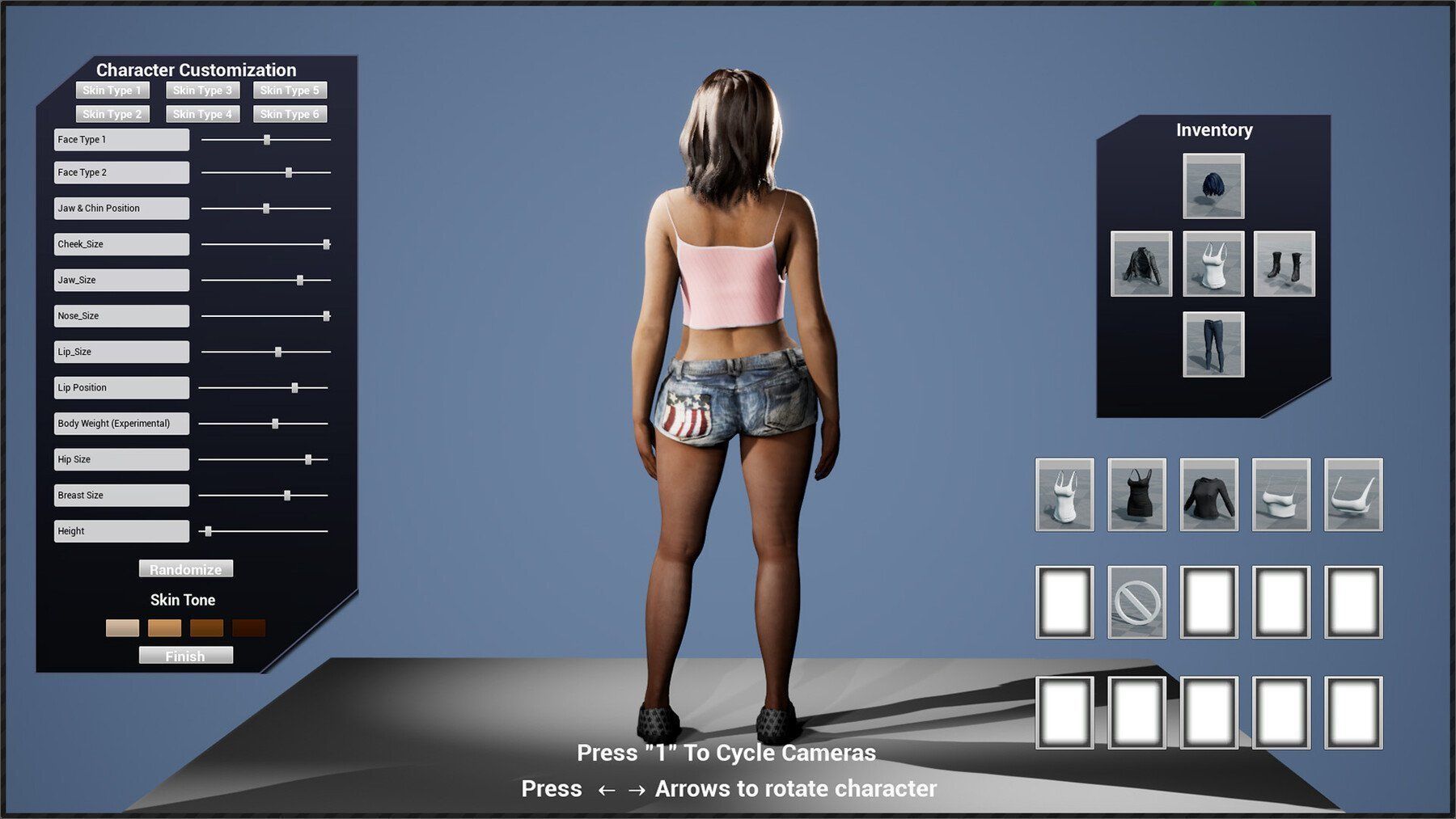 Female Custom Characters UE4 and FBX Low-poly 3D model_5