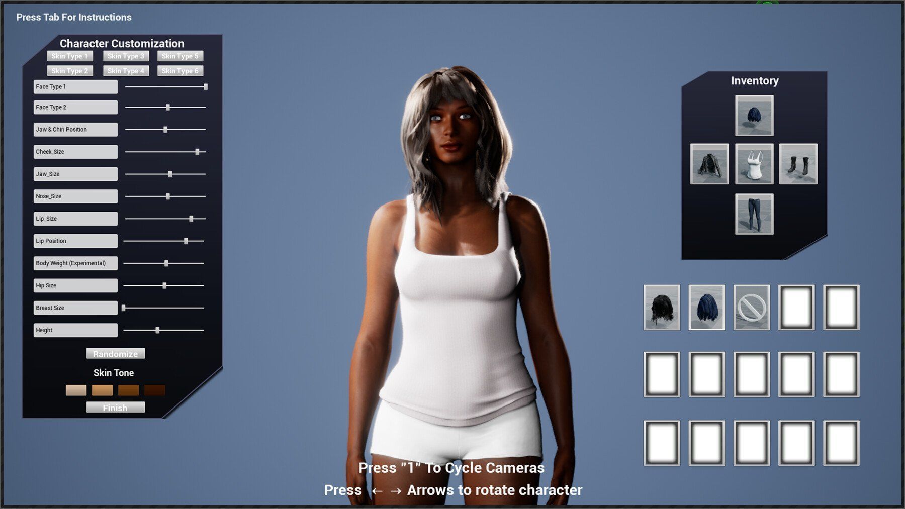Female Custom Characters UE4 and FBX Low-poly 3D model_3