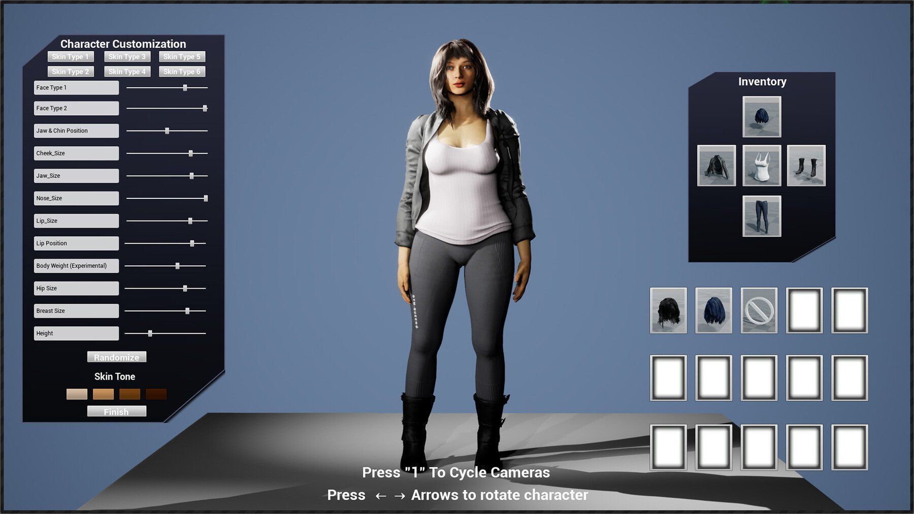 Female Custom Characters UE4 and FBX Low-poly 3D model_4