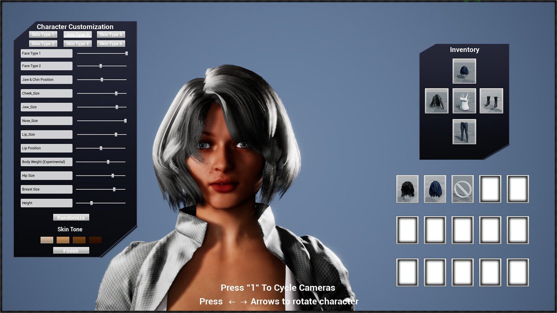 Female Custom Characters UE4 and FBX Low-poly 3D model_9