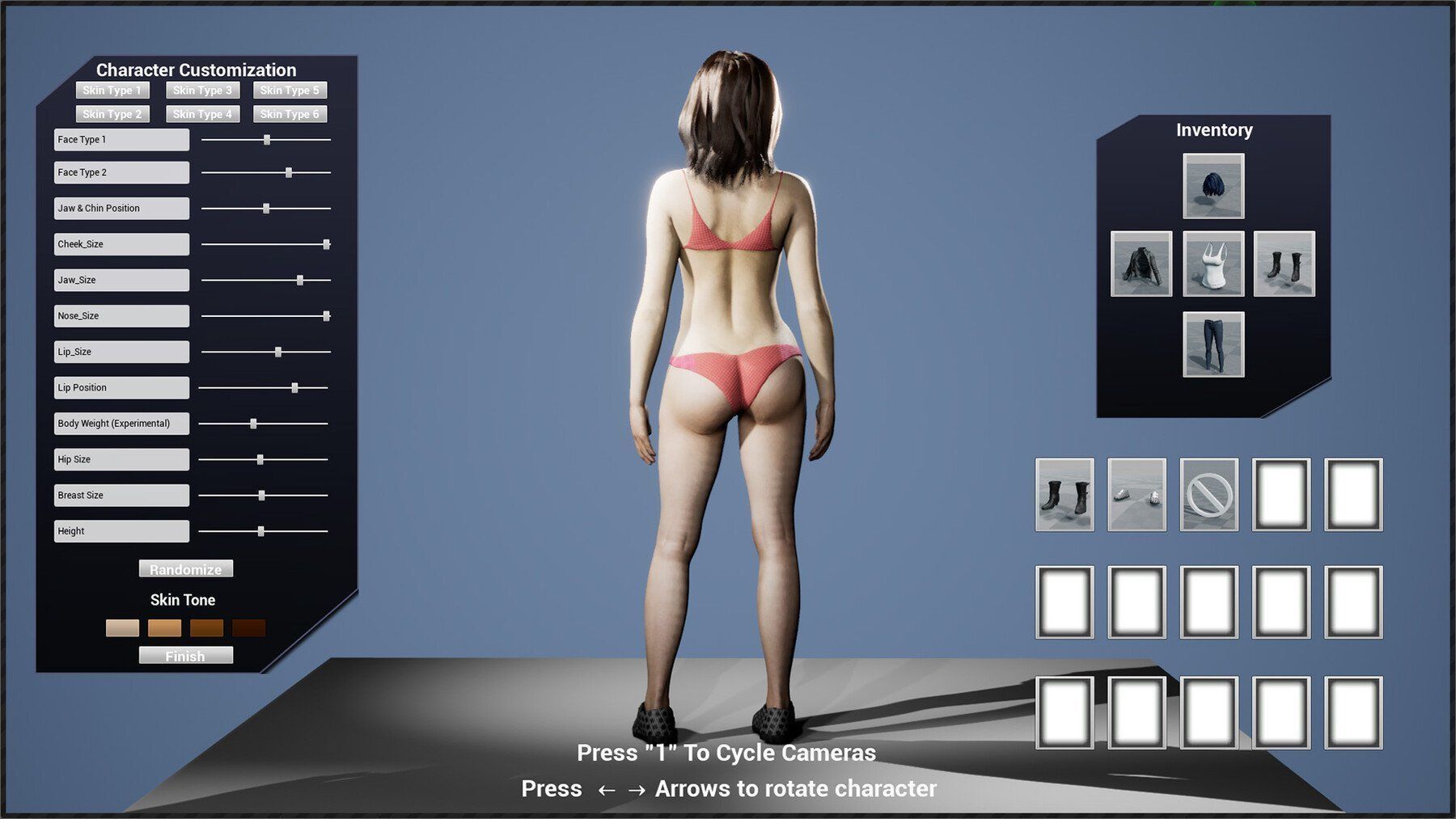 Female Custom Characters UE4 and FBX Low-poly 3D model_10
