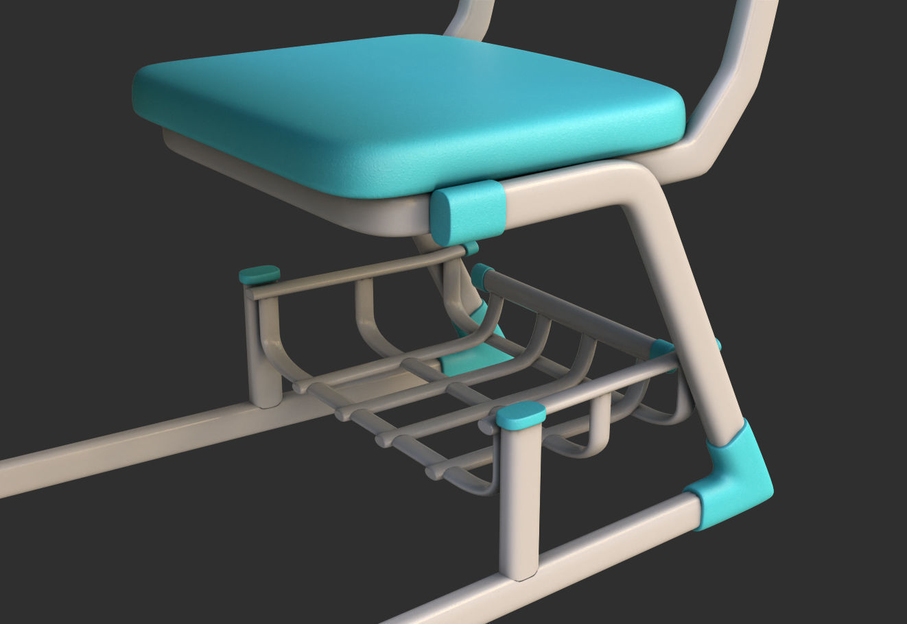 SubD - Stylized Student Desk Low-poly 3D model_4