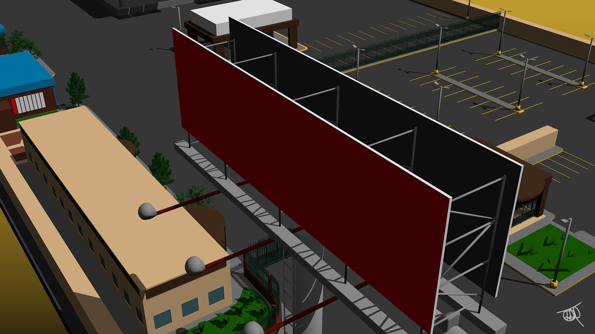 Coca Cola Company Low-poly 3D model_7