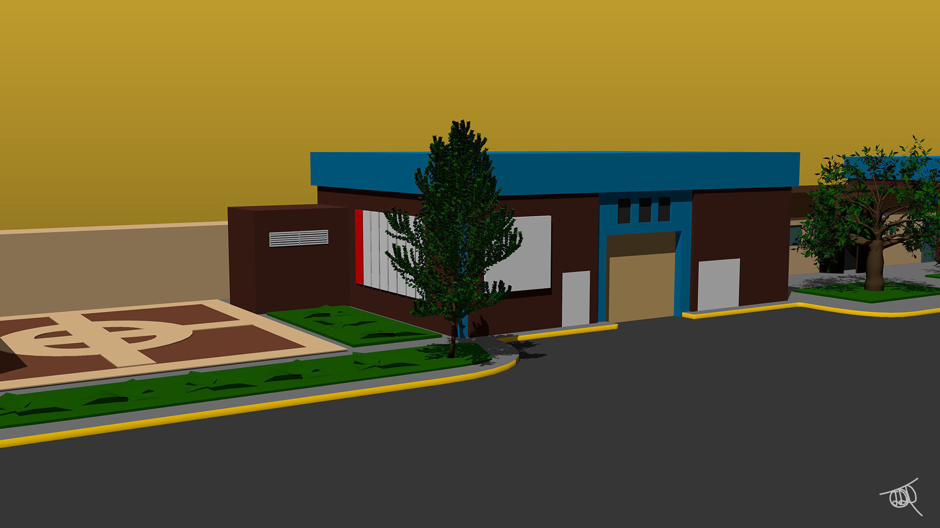 Coca Cola Company Low-poly 3D model_11