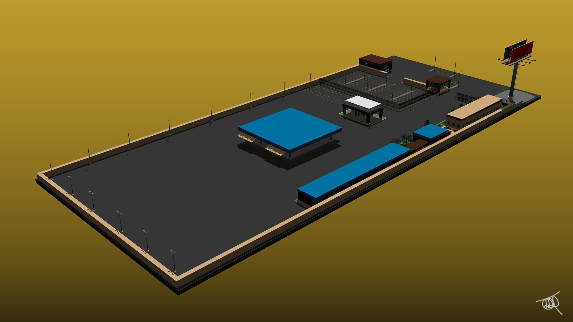 Coca Cola Company Low-poly 3D model_2