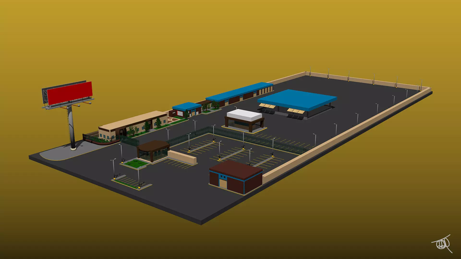 Coca Cola Company Low-poly 3D model_0