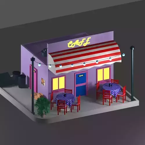 CAFE LOWPOLY
