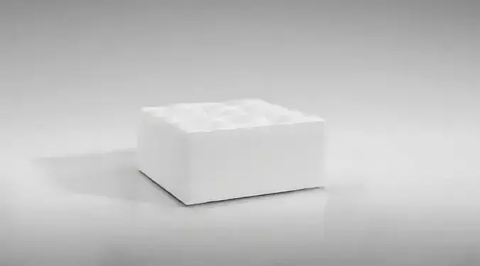 White Pillow Top Ottoman