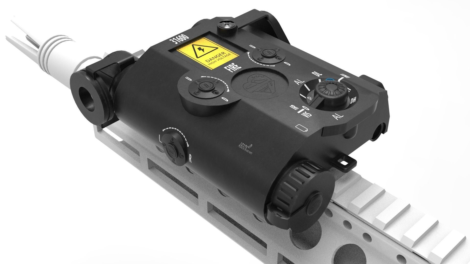 Atpial-C Laser Gun Low-poly 3D model_8