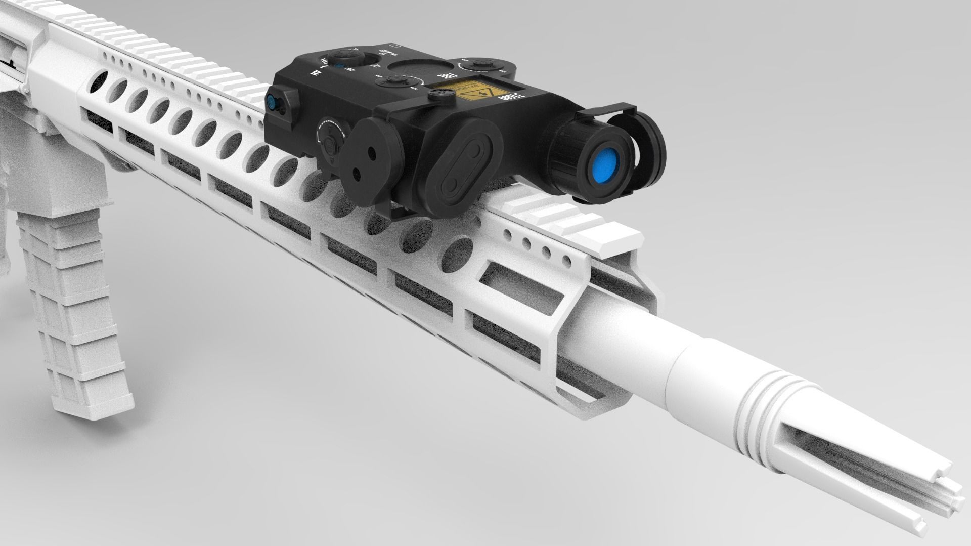 Atpial-C Laser Gun Low-poly 3D model_7