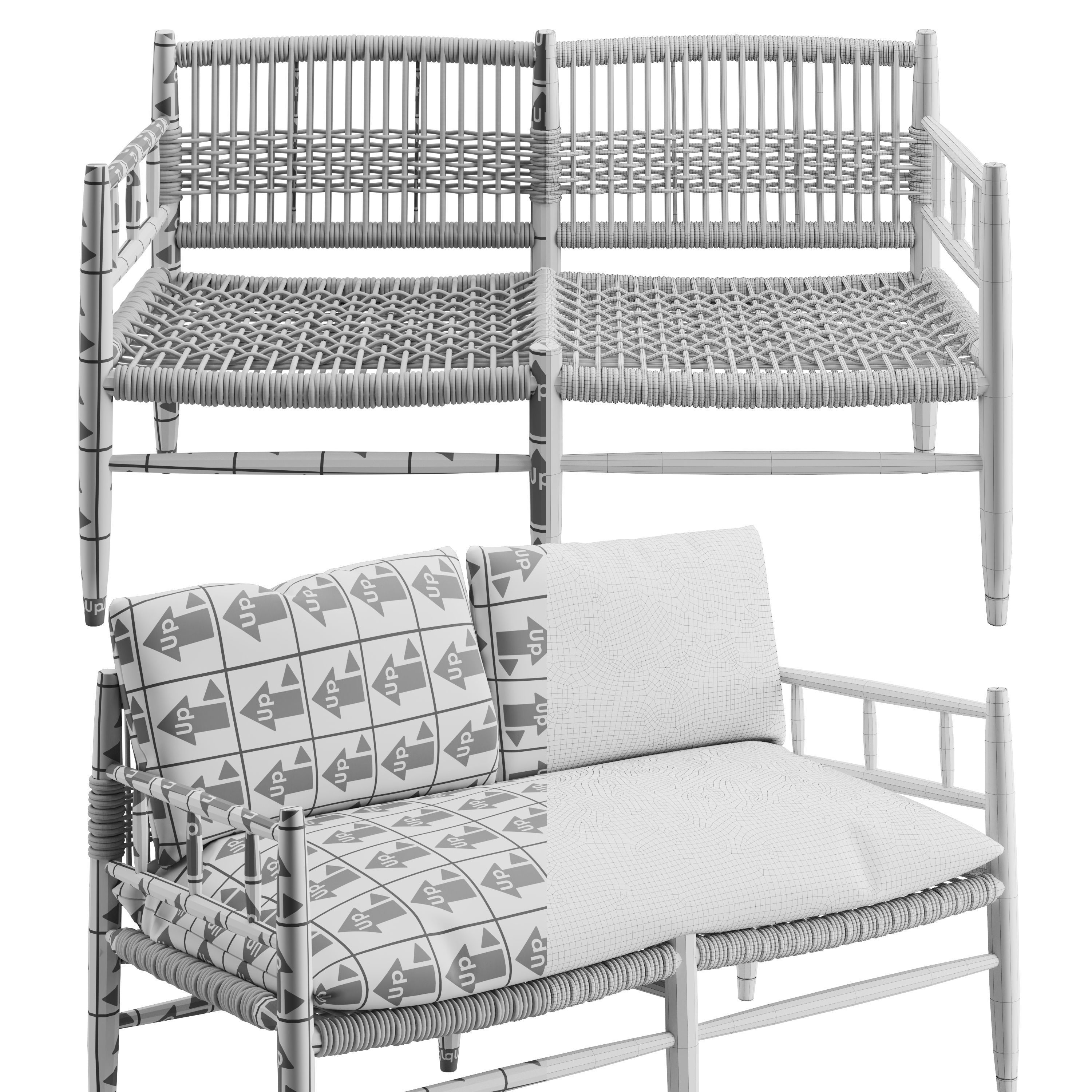 Flexform Lee Outdoor sofa 3D model_4