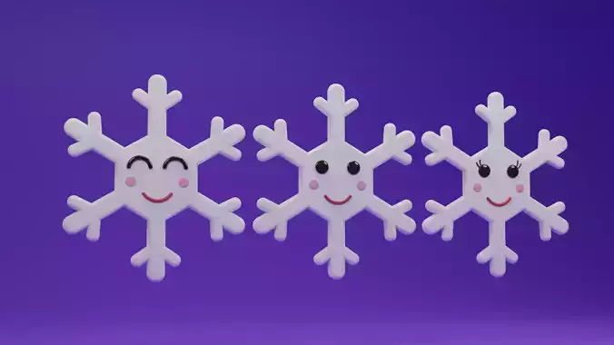 Cartoon Cute Snow Flake
