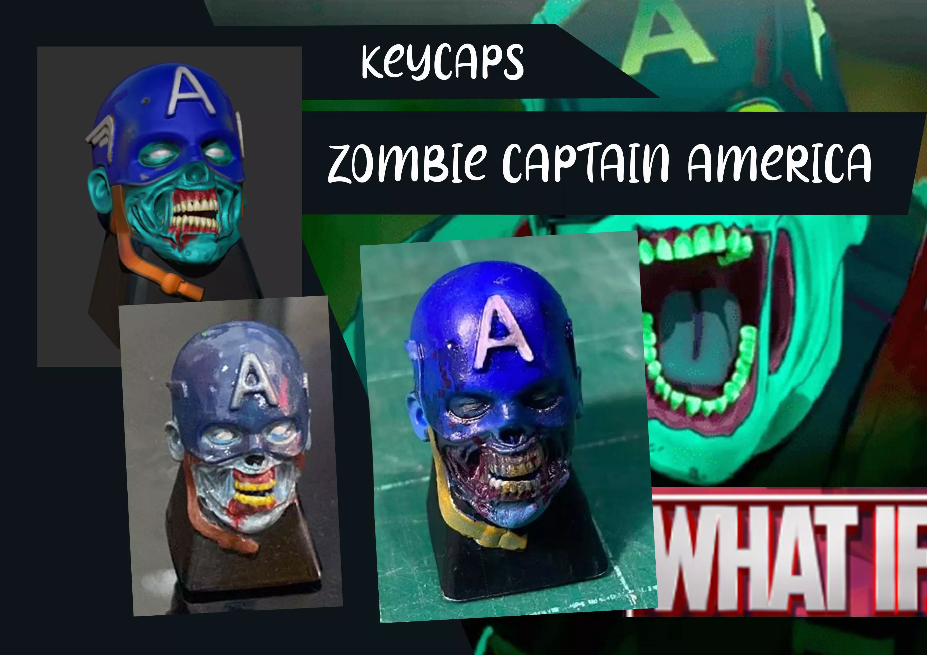 KeycapsCaptainAmerica zombie captain america what is it 3D print model_0