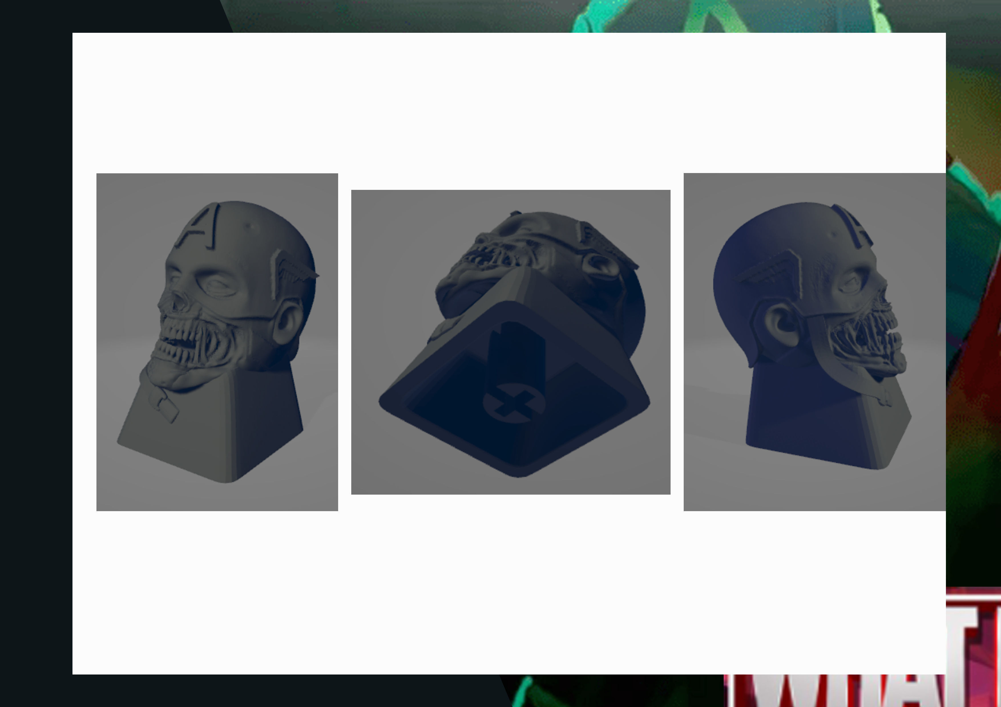 KeycapsCaptainAmerica zombie captain america what is it 3D print model_2