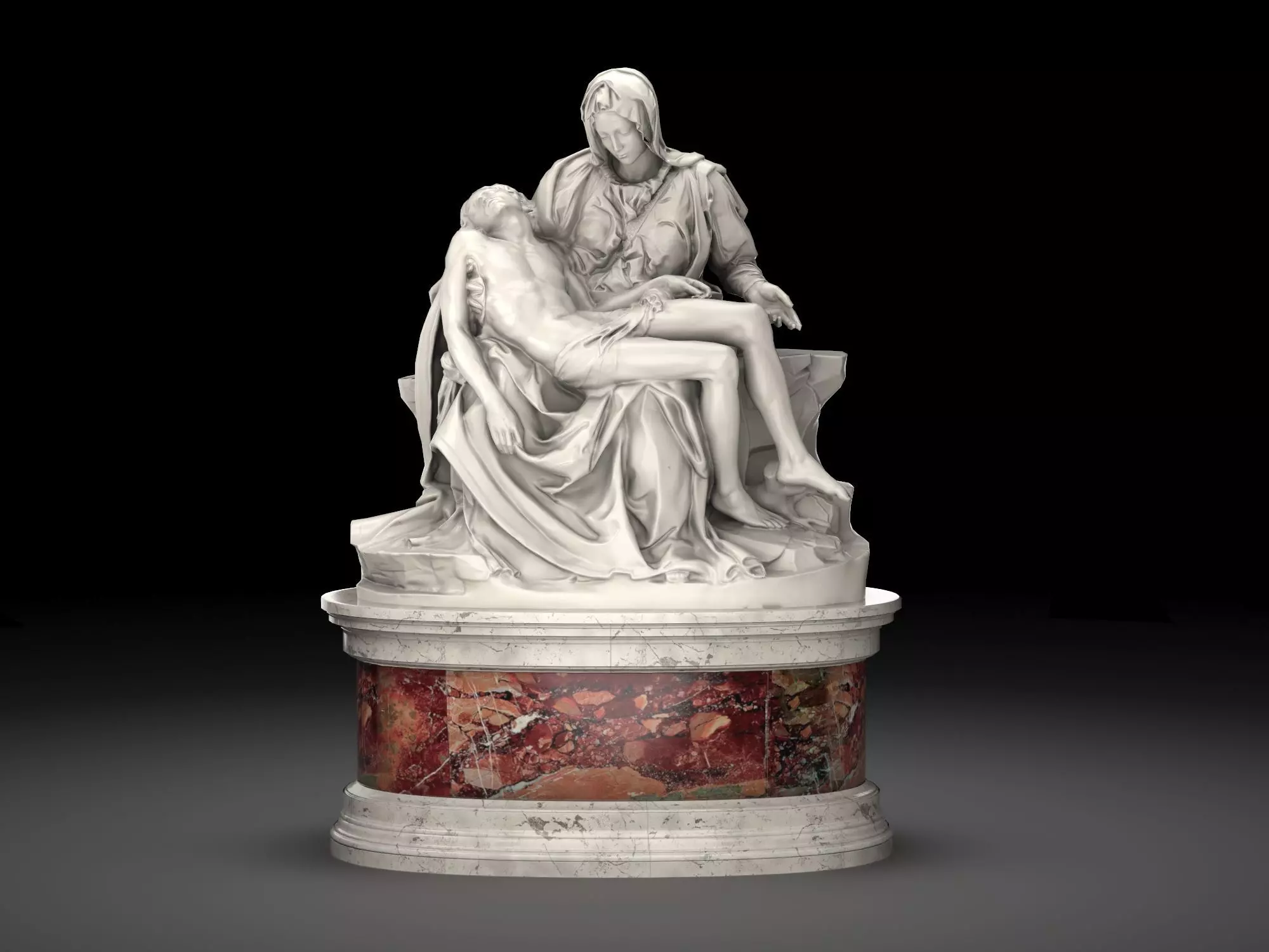 Pieta by Michelangelo Low-poly 3D model