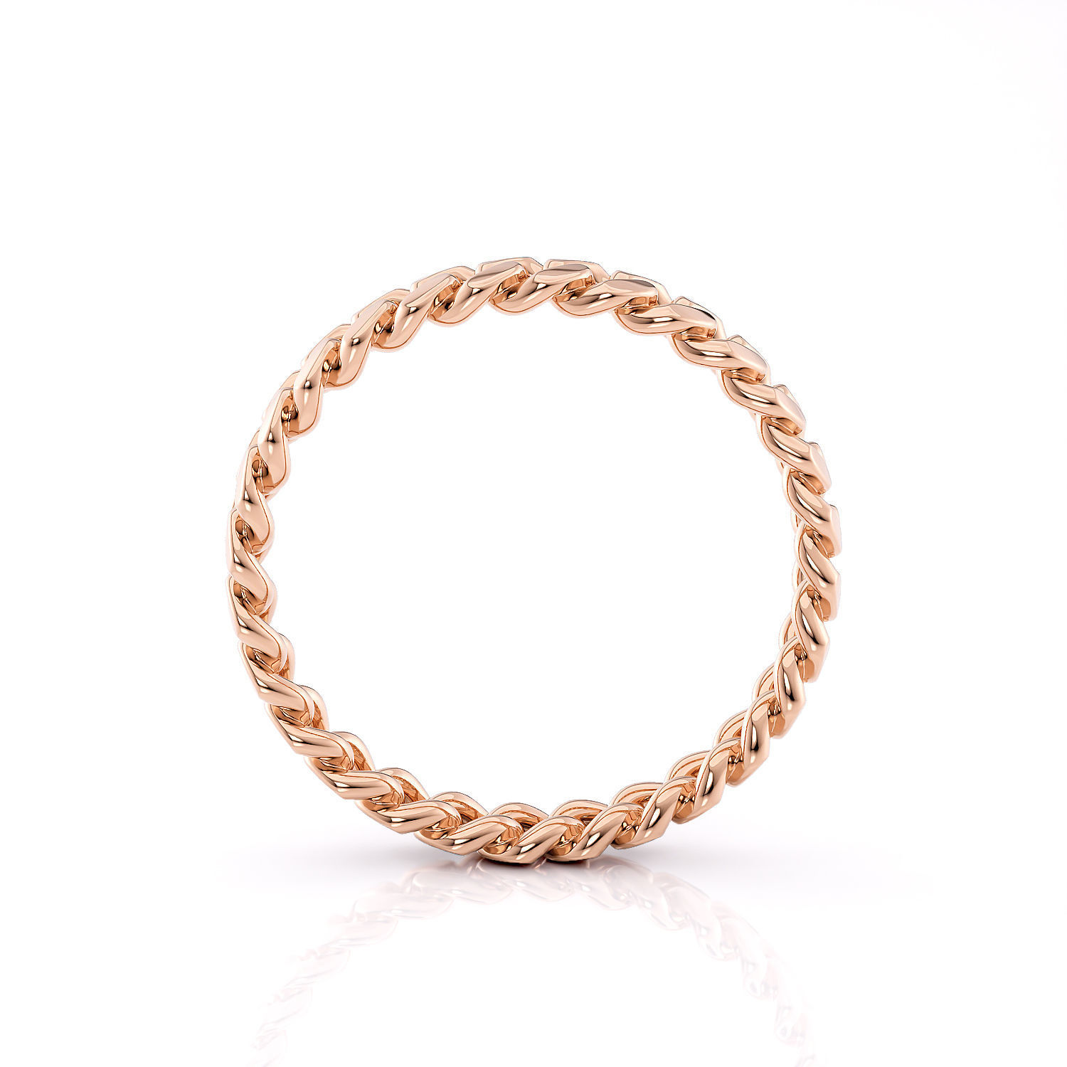 Band chain ring printable 3d model 3D print model_4