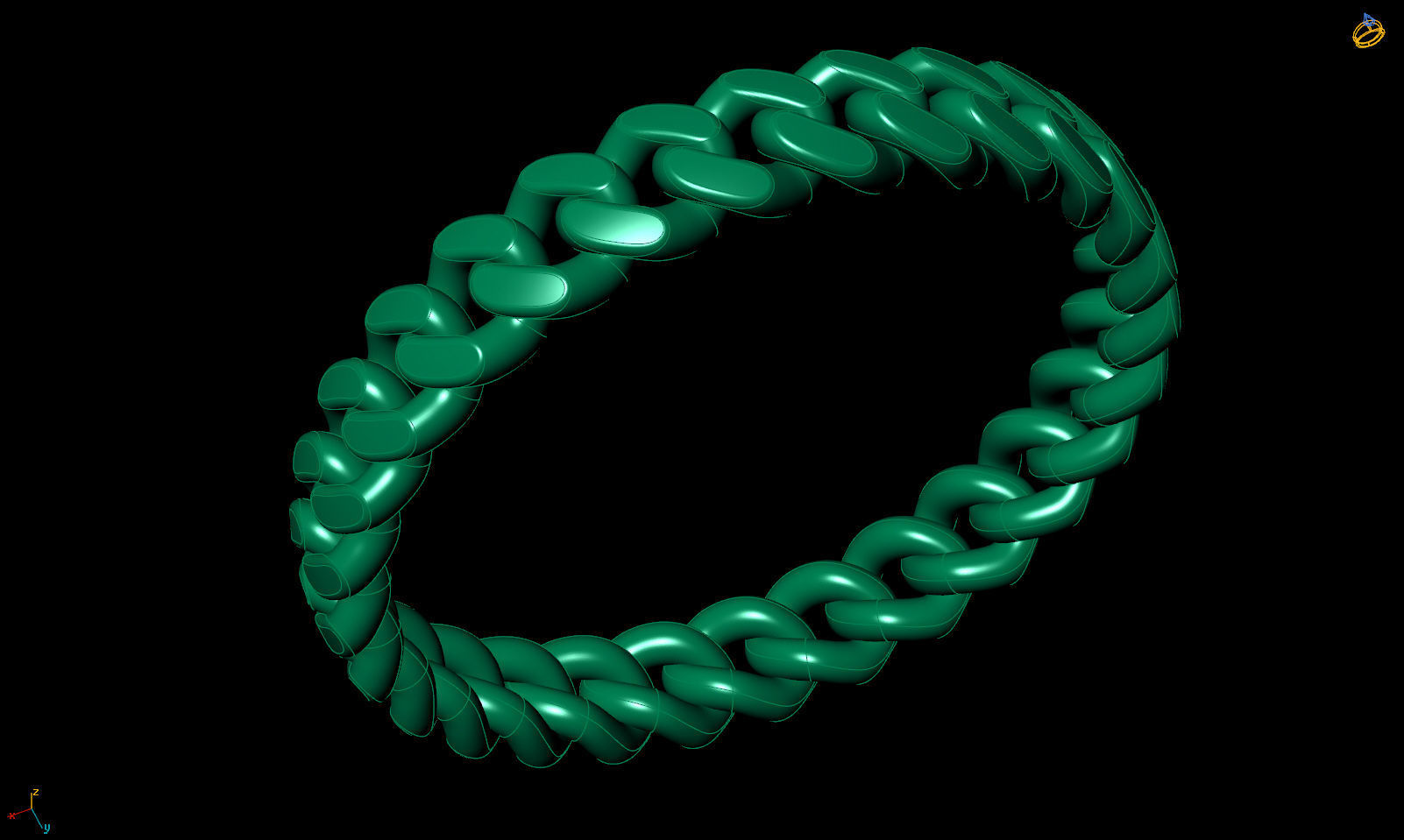 Band chain ring printable 3d model 3D print model_15