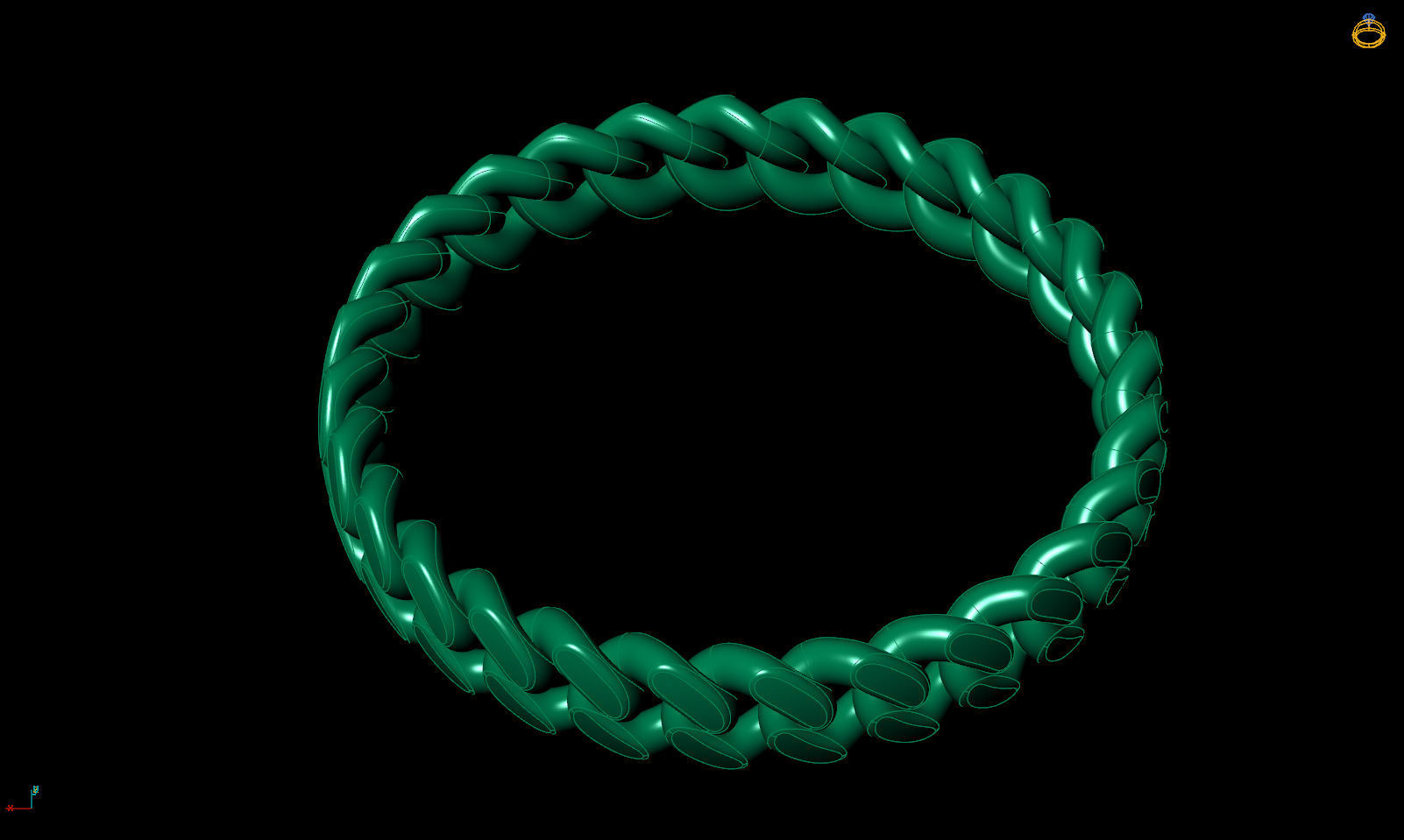 Band chain ring printable 3d model 3D print model_14