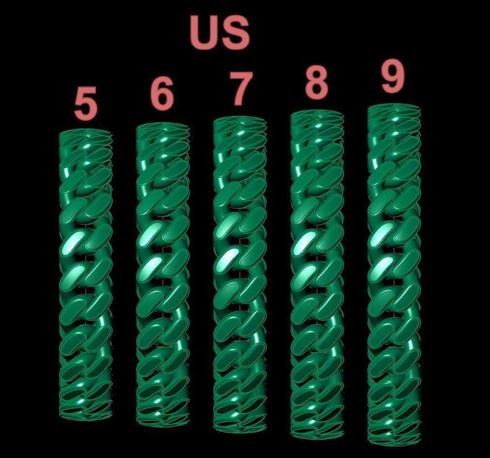 Band chain ring printable 3d model 3D print model_13